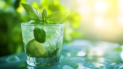 Refreshing Citrus Basil Drink
