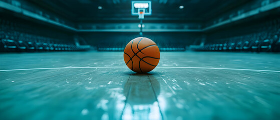 Basketball court, game, arena, night