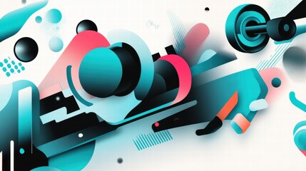 Obraz premium A modern fitness gym flyer with dynamic action shots, bold contrast colors, and motivating text to attract new members.