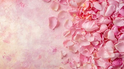 Obraz premium Delicate Pink Rose Petals on Textured Background.