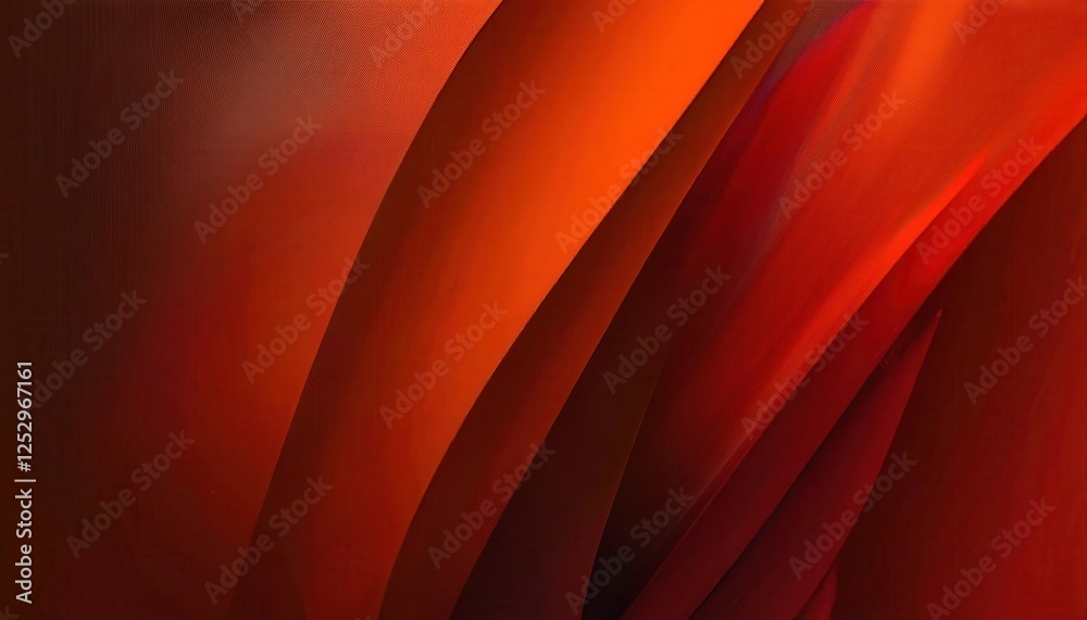 Poster abstract red fabric texture with layered curves in dynamic motion, minimalist background for graphic design and presentation