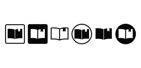 bookmark icon symbol vector design black white color simple flat illustration collection sets 