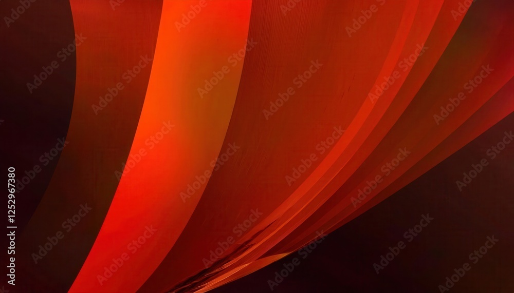 Fototapete abstract red fabric texture with layered curves in dynamic motion, minimalist background for graphic design and presentation