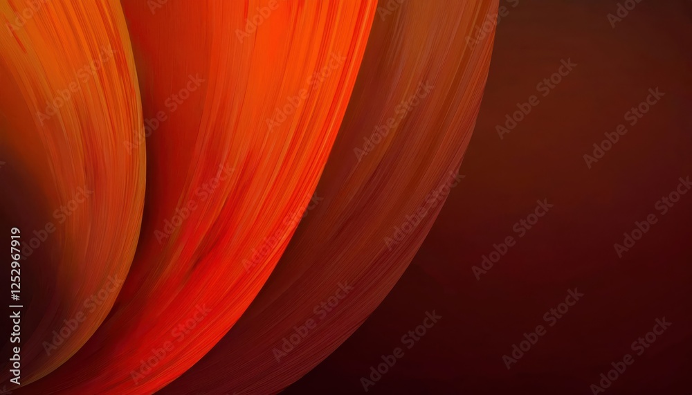 Poster abstract red fabric texture with layered curves in dynamic motion, minimalist background for graphic design and presentation