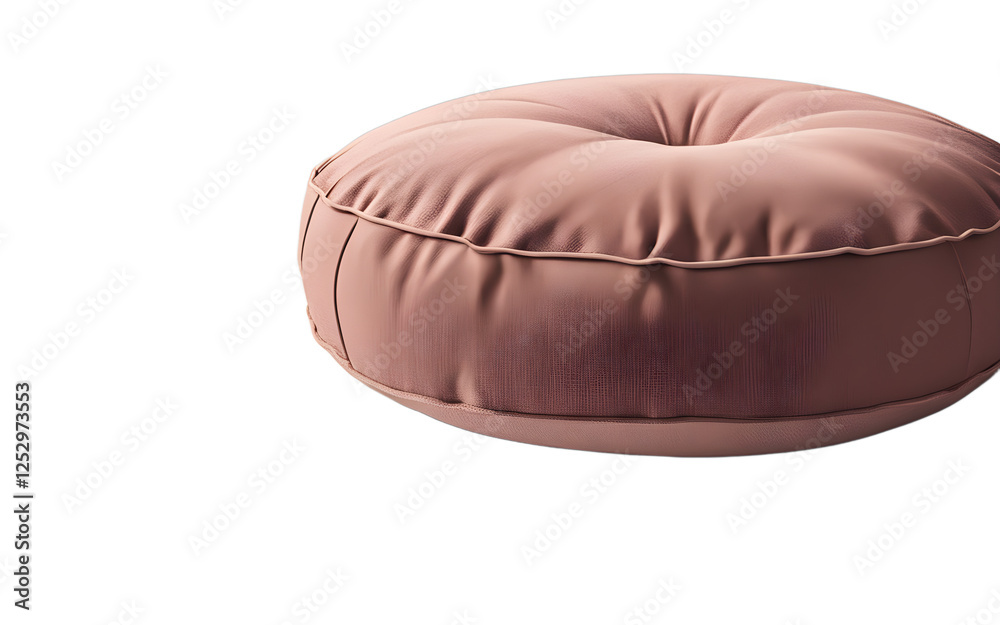Aufkleber A designer floor cushion in a solid color with a plush texture on a empty plain background