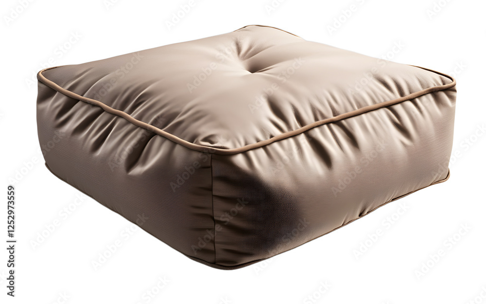 Aufkleber A designer floor cushion in a solid color with a plush texture on a empty plain background