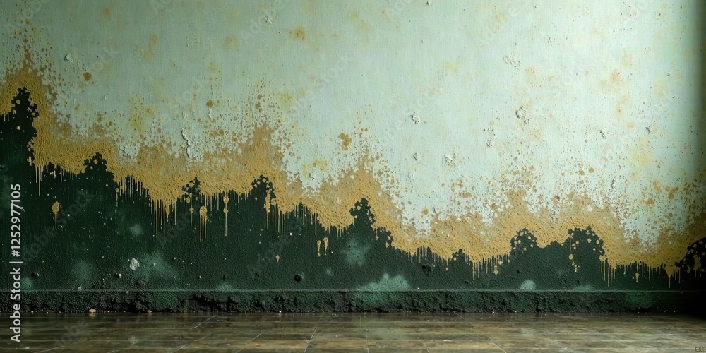 Poster abstract wall texture dripping paint and decaying surface with a dark base