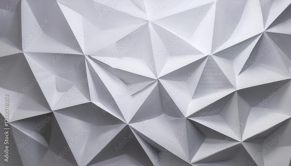 Leinwandbilder geometric 3d folded wall texture with abstract polygonal patterns for modern interior or digital bac