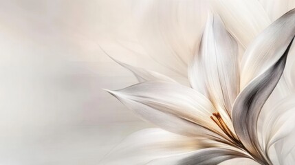 Delicate White and Beige Flower Close-up