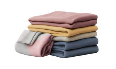 Neatly folded clothes piled together