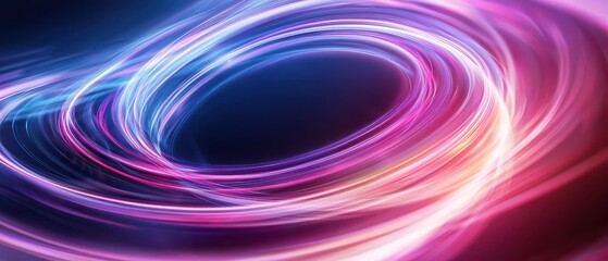 Futuristic portal created with intertwining laser beams.