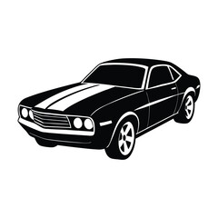 classic car vector silhouette illustration, car vector.
