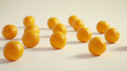 Ultra HD image of a fresh orange cluster, beautifully arranged with a striking contrast against the white background.
