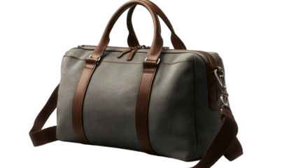 A canvas travel bag