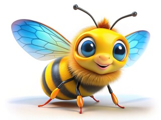 Obraz premium 3D Bee Cartoon in Vibrant Colors