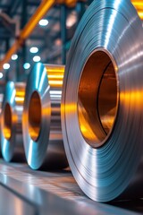 Exploring the manufacturing process of steel coils through high-quality industrial photography