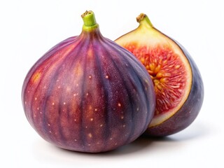 Fresh Ripe Fig, Single Isolated Fruit, Studio Shot, Food Photography, Healthy Eating