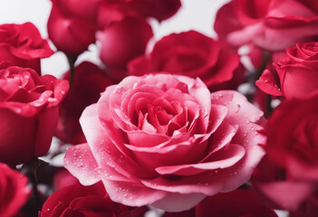 A Rich Pink Rose, Showcasing Its Luxurious Petals and Timeless Beauty | Generative AI