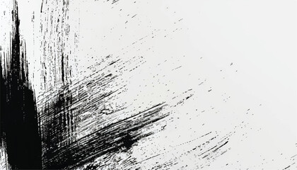 Monochrome texture. Abstract hand drawn brush strokes. Black Brush stroke on white background. Brush stroke and texture.