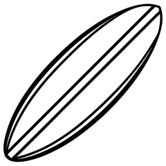 Abstract Surfboard Line Art Design