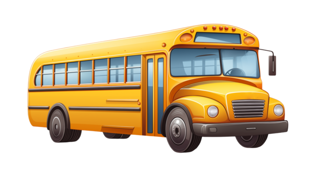 Bright Yellow School Bus Transportation Icon Ideal for Educational Websites Back to School Themes and Transportation Related Designs  Perfect for advertising brochures and presentations