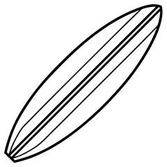 Abstract Surfboard Line Art Design