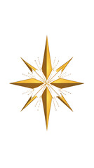 Golden star, vector illustration
