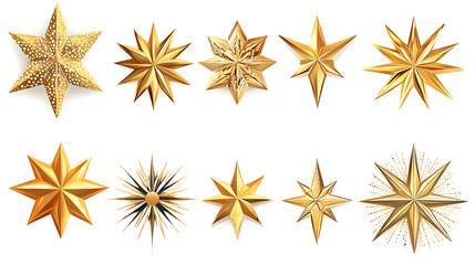Golden star, vector illustration
