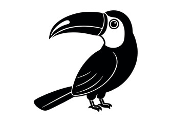 Naklejka premium toucan on a white background