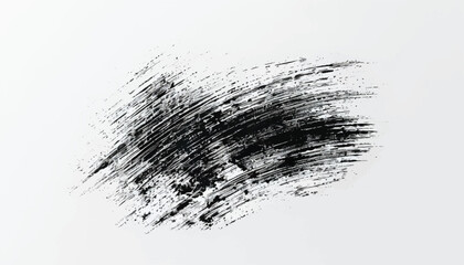 Monochrome texture. Abstract hand drawn brush strokes. Black Brush stroke on white background. Brush stroke and texture.