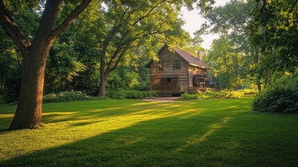 Serene Sunrise at the Old Mill House