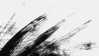 Monochrome texture. Abstract hand drawn brush strokes. Black Brush stroke on white background. Brush stroke and texture.
