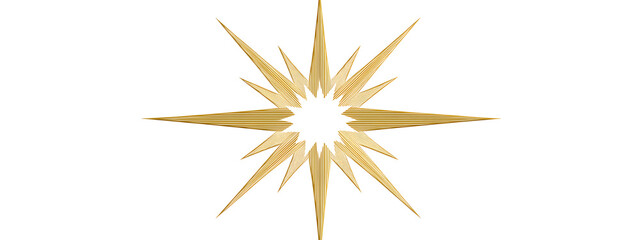 Golden star, vector illustration
