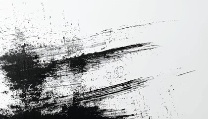 Monochrome texture. Abstract hand drawn brush strokes. Black Brush stroke on background. Brush stroke and texture.
