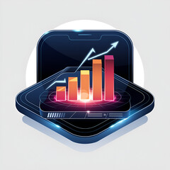 business graph with arrow