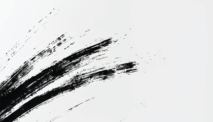 Monochrome texture. Abstract hand drawn brush strokes. Black Brush stroke on white background. Brush stroke and texture.