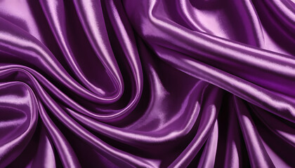 Obraz premium Luxurious purple satin fabric with smooth folds for textile design