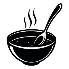 vector illustration of a bowl of soup
