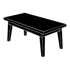 wooden table isolated on white