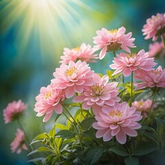 Fototapeta premium pink flowers in the garden