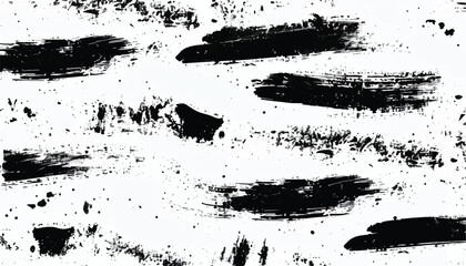 Brush stroke and texture. Black Brush strokes on white Background. Brush strokes texture. Grunge texture. Grunge background. EPS10.