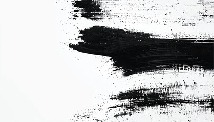 Brush stroke and texture. Black Brush strokes on white Background. Brush strokes texture. Grunge texture. Grunge background. EPS10.