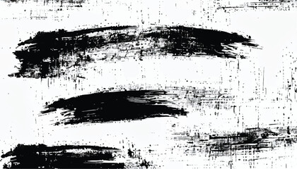 Brush stroke and texture. Black Brush strokes on white Background. Brush strokes texture. Grunge texture. Grunge background. EPS10.