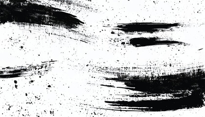 Brush stroke and texture. Black Brush strokes on white Background. Brush strokes texture. Grunge texture. Grunge background. EPS10.