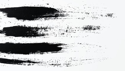 Black brushstroke textures for artistic backgrounds. Black paint strokes. Brush strokes texture. 