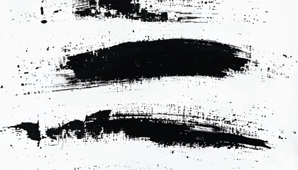 Brush stroke and texture. Black Brush strokes on white Background. Brush strokes texture. Grunge texture. Grunge background. EPS10.