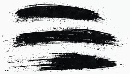 Brush stroke and texture. Black Brush strokes on white Background. Brush strokes texture. Grunge texture. Grunge background. EPS10.