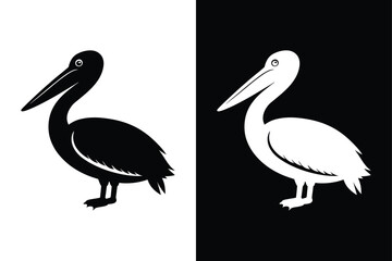Pelican Silhouette Vector Perfect for Logos and Artwork