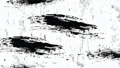 Brush stroke and texture. Black Brush strokes on white Background. Brush strokes texture. Grunge texture. Grunge background. EPS10.