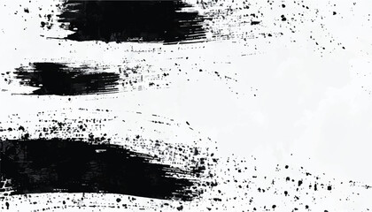 Brush stroke and texture. Black Brush strokes on white Background. Brush strokes texture. Grunge texture. Grunge background. EPS10.